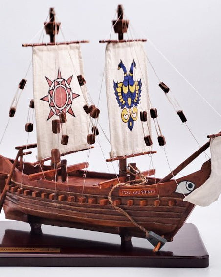 4th Century AD Indian Stitched Ship | 12” W Scale Model - scale models - Indic Inspirations