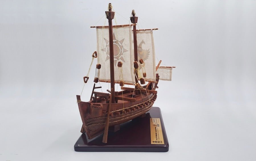 4th Century AD Indian Stitched Ship | 12” W Scale Model - scale models - Indic Inspirations