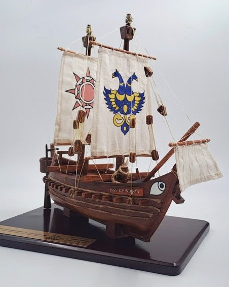 4th Century AD Indian Stitched Ship | 12” W Scale Model - scale models - Indic Inspirations