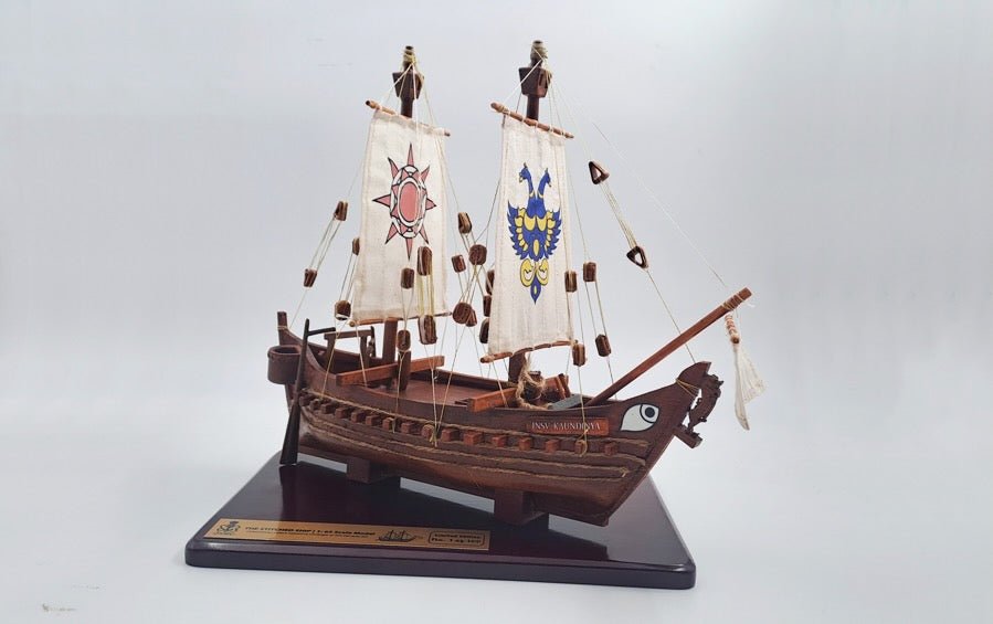 4th Century AD Indian Stitched Ship | 12” W Scale Model - scale models - Indic Inspirations