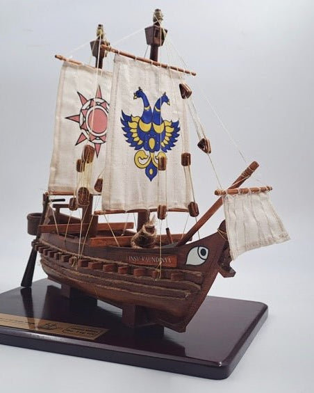 4th Century AD Indian Stitched Ship | 12” W Scale Model - scale models - Indic Inspirations