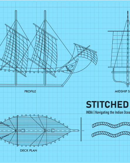 4th Century AD Indian Stitched Ship | 12” W Scale Model - scale models - Indic Inspirations