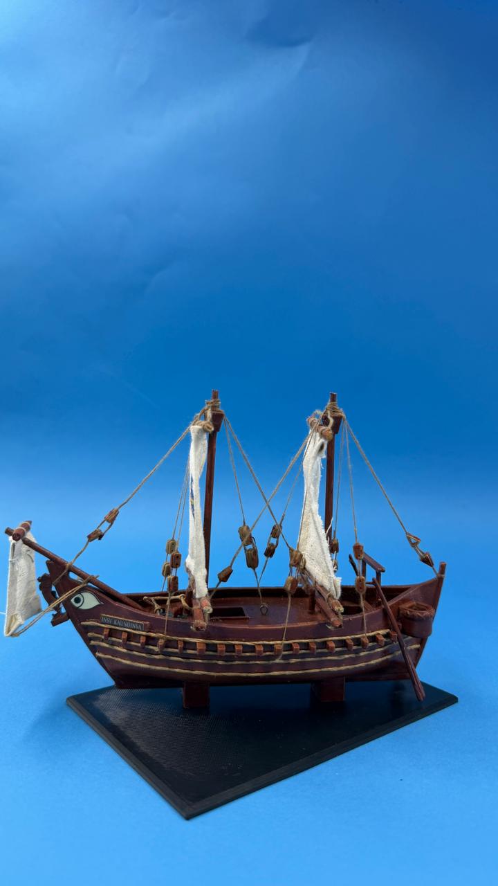 4th Century AD Indian Stitched Ship | 6" W Scale Model - scale models - Indic Inspirations