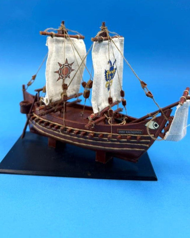 4th Century AD Indian Stitched Ship | 6" W Scale Model - scale models - Indic Inspirations