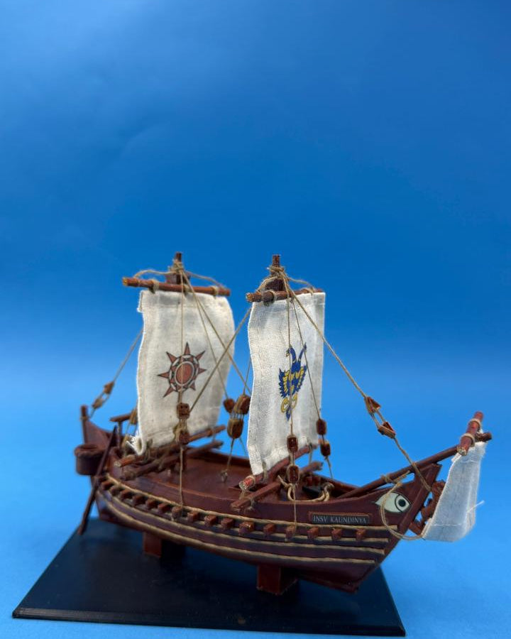 4th Century AD Indian Stitched Ship | 6" W Scale Model - scale models - Indic Inspirations