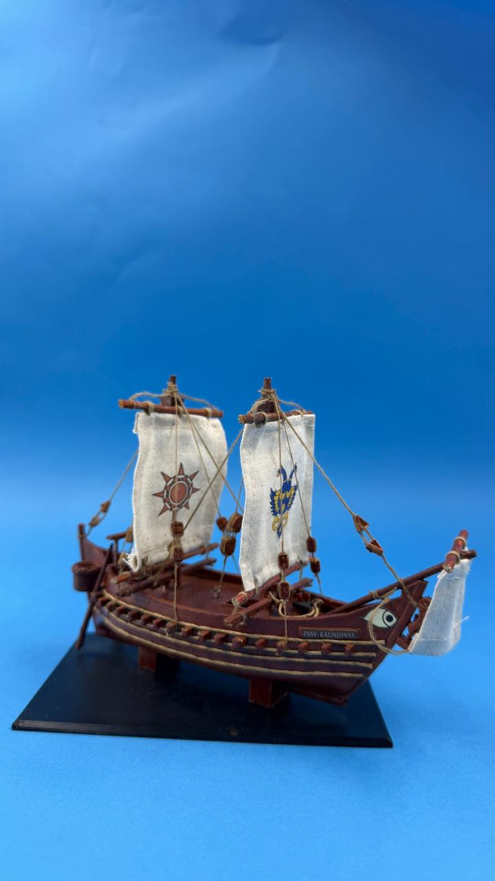 4th Century AD Indian Stitched Ship | 6" W Scale Model - scale models - Indic Inspirations