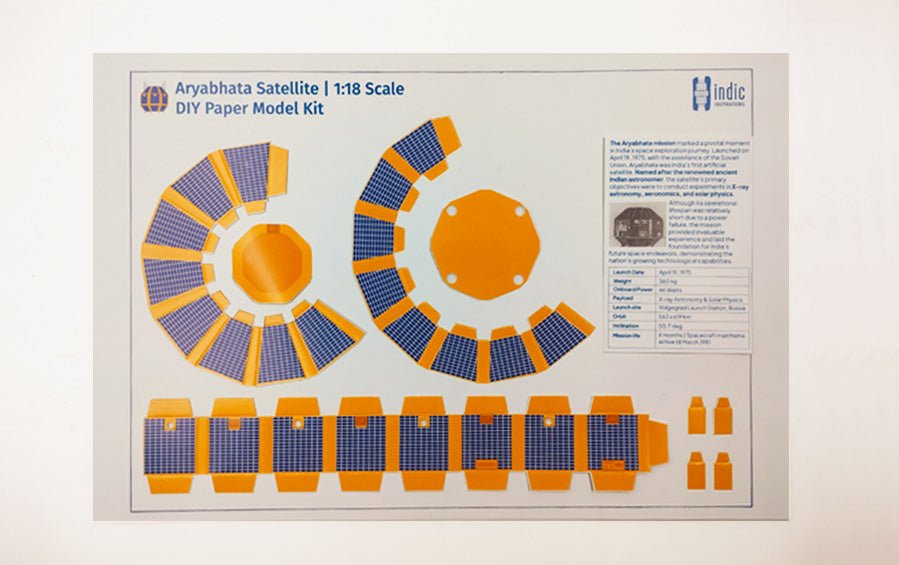 Aryabhata | 1:18 Scale Model | Paper DIY Kit - Paper Models - Indic Inspirations