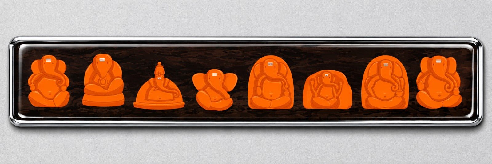 Ashtavinayak Ganapatis | Fridge Magnet | 8” L - Fridge Magnets - Indic Inspirations