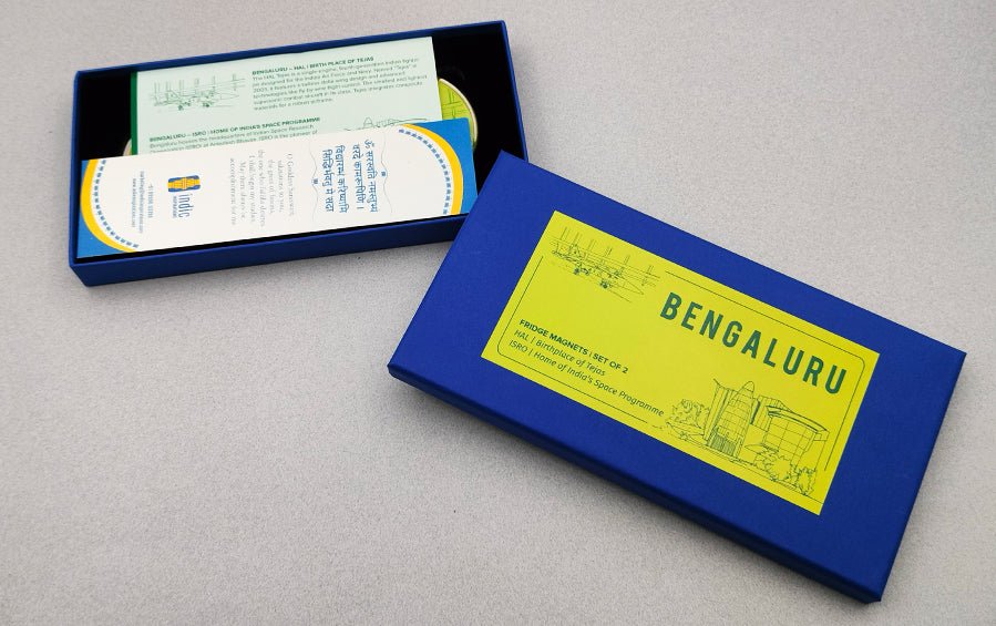 Bengaluru | HAL - Birth Place of Tejas and ISRO | Fridge Magnets - City souvenirs - Indic Inspirations