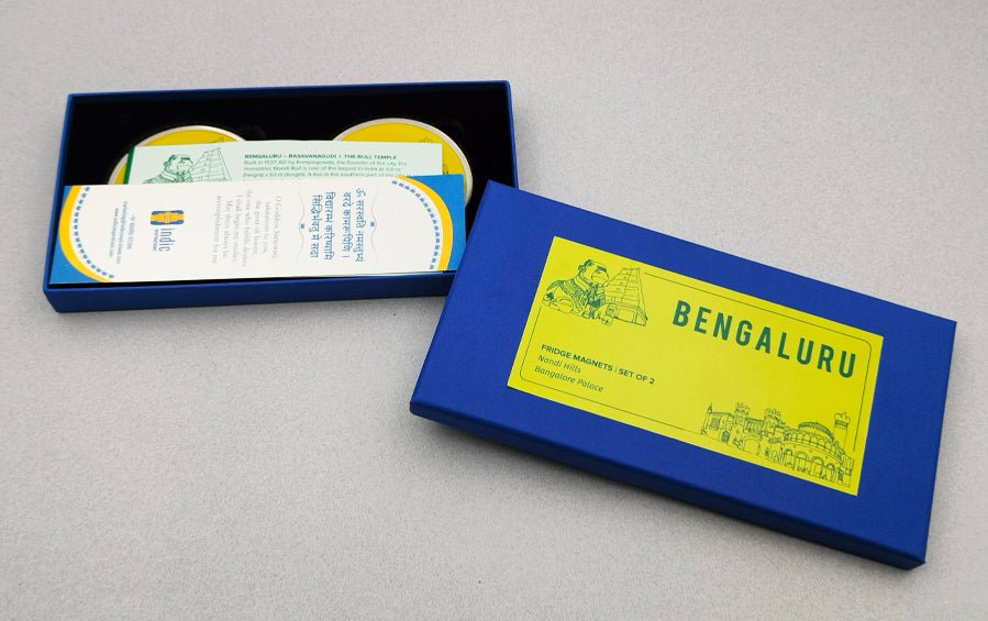 Bengaluru | Nandi Hills and Bangalore Palace | Fridge Magnets - City souvenirs - Indic Inspirations