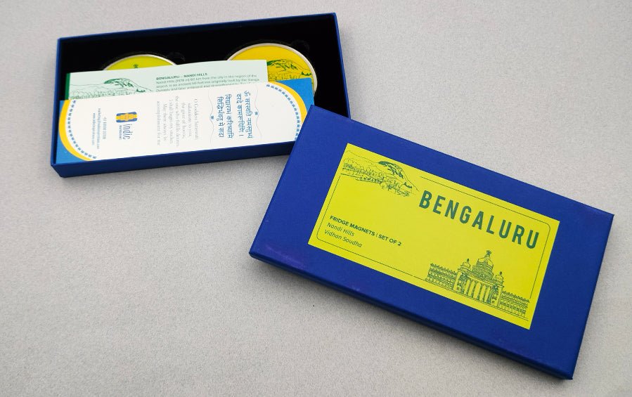 Bengaluru | Nandi Hills and Vidhan Soudha | Fridge Magnets - City souvenirs - Indic Inspirations