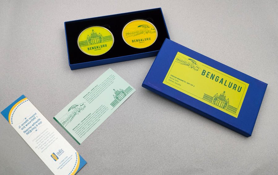 Bengaluru | Nandi Hills and Vidhan Soudha | Fridge Magnets - City souvenirs - Indic Inspirations