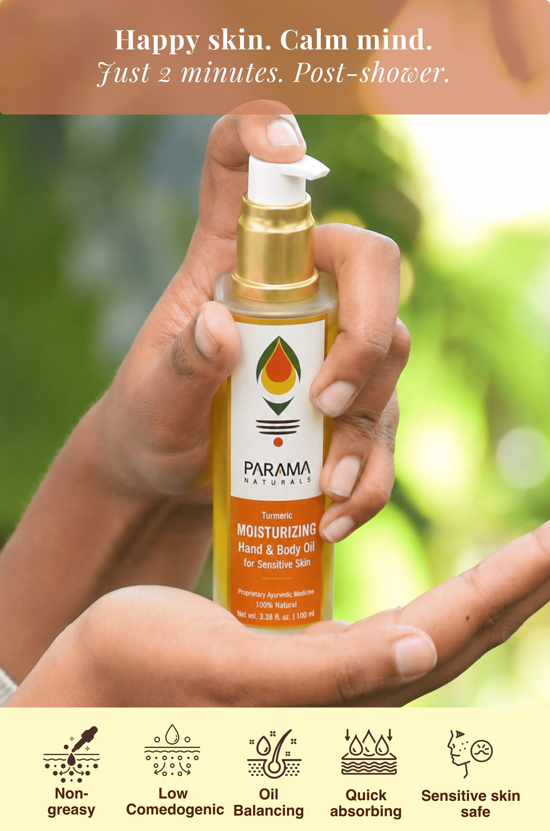 BODY OIL | Turmeric MOISTURIZING Face & Body Oil - Indic Inspirations