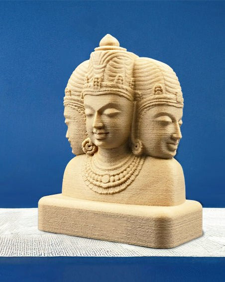 Brahma - Vishnu - Mahesh | Trimurti | 5.5" H - Sculptures - Indic Inspirations