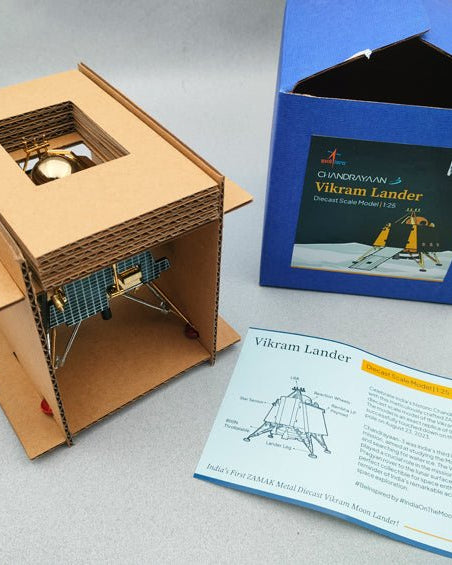 Chandrayaan 3 | Metal Diecast Vikram Lander Scale Model - rocket models - Indic Inspirations