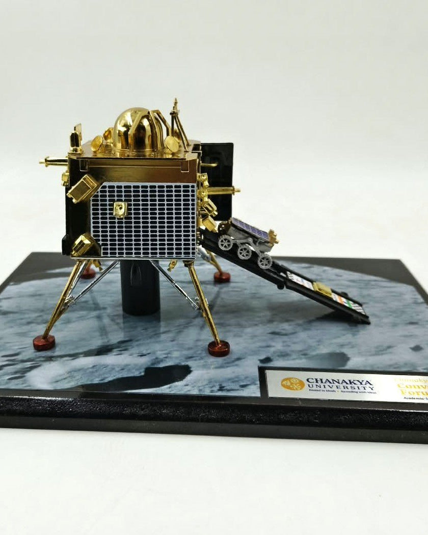 Chandrayaan 3 | Metal Diecast Vikram Lander Scale Model with Base - scale model - Indic Inspirations
