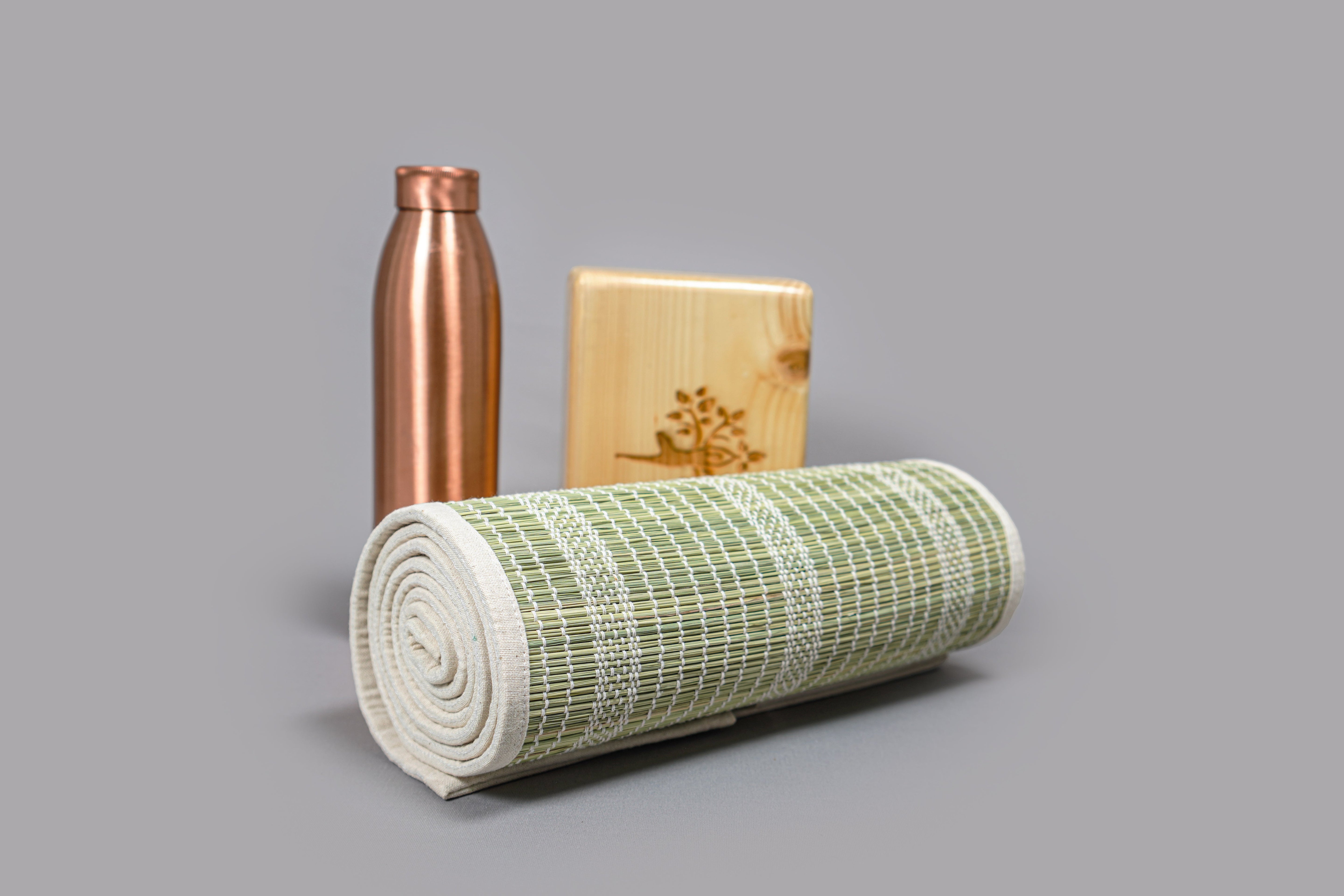 DARBHA GRASS YOGA MAT WITH BAG - Yoga mats - Indic Inspirations