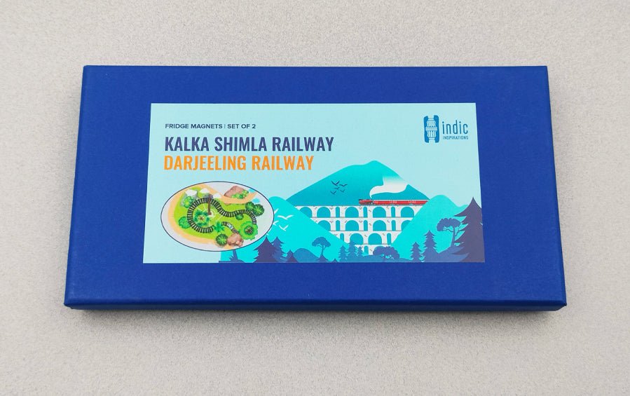 Darjeeling & Kalka Shimla Railway | Fridge Magnet | Set of 2 - City souvenirs - Indic Inspirations