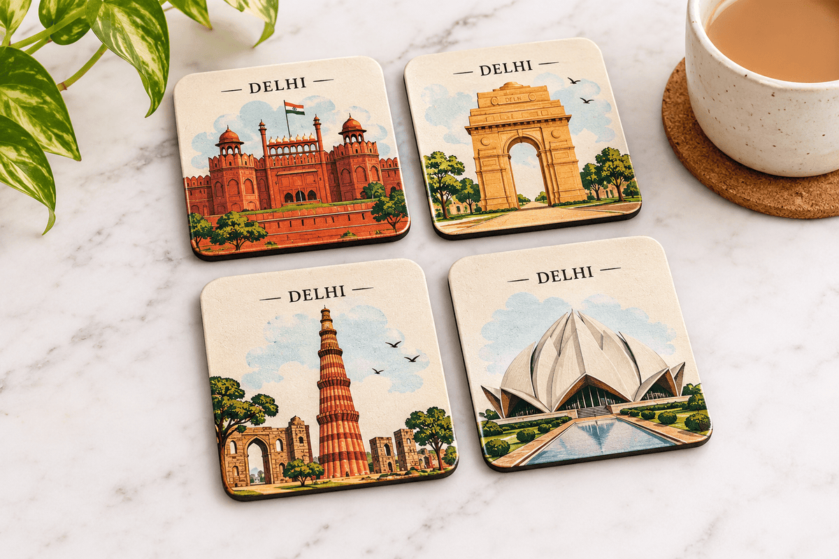 DELHI | Coaster's | Set of 4 - puzzles - Indic Inspirations