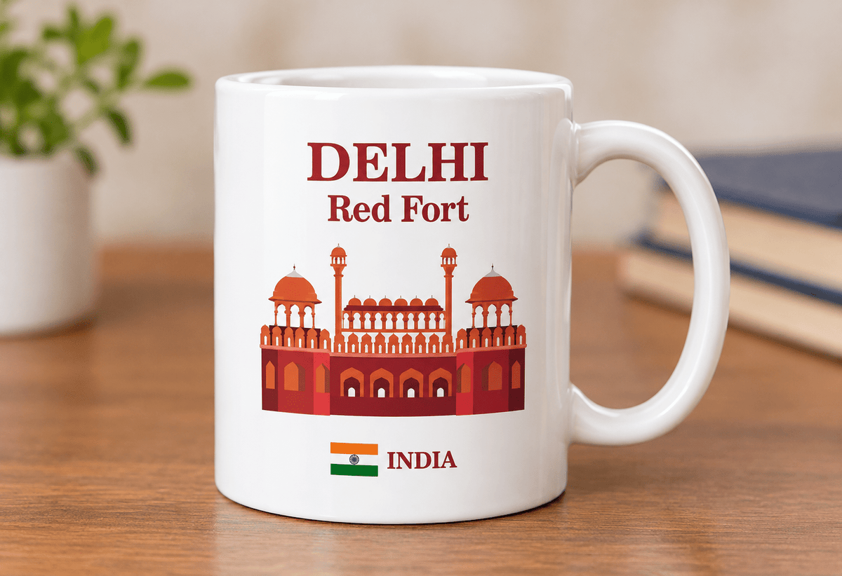DELHI | Red Fort | Ceramic Mug - Fridge Magnets - Indic Inspirations