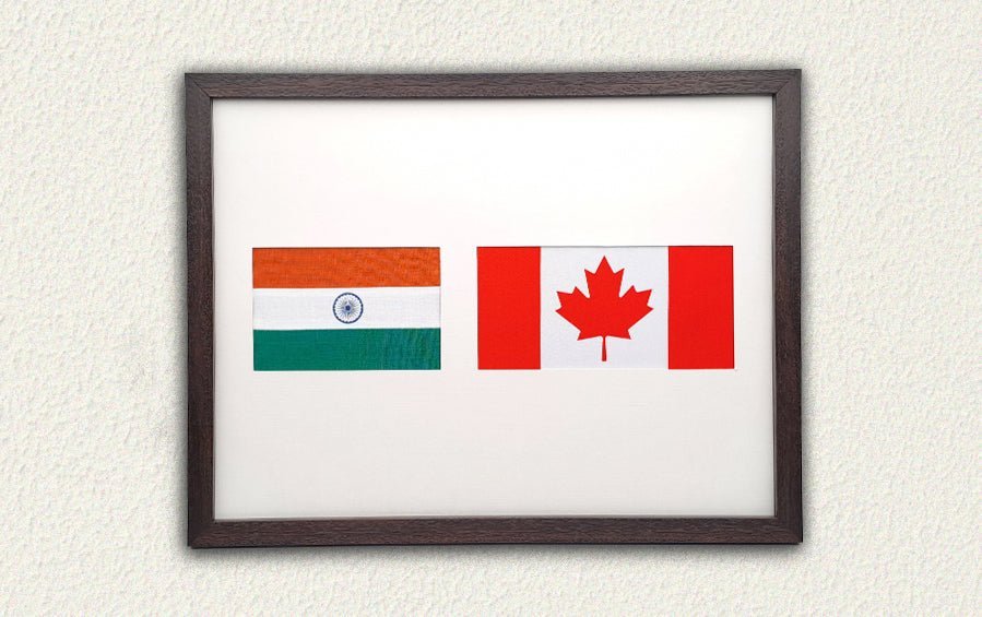 INDIA & CANADA | Flag Frame | A4 Size - Flags - Indic Inspirations