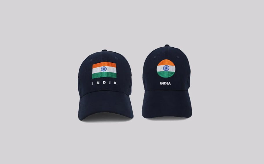 India Cap - Tiranga Combo Rectangular & Round | Navy Blue - Caps - Indic Inspirations