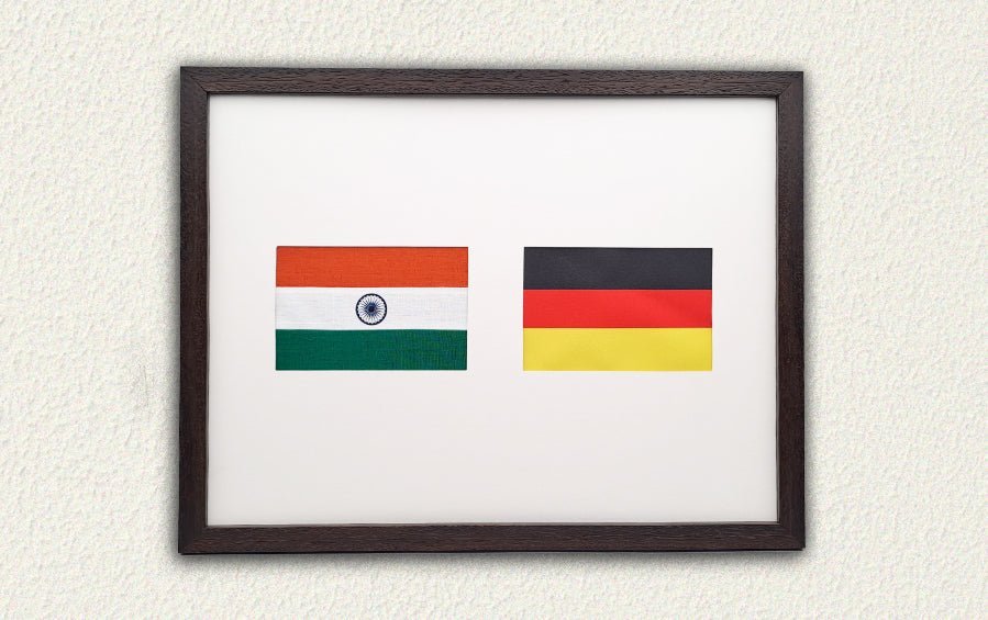 INDIA & GERMANY | Flag Frame | A4 Size - Flags - Indic Inspirations