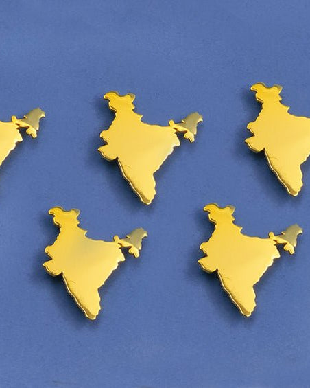 India Map Magnetic Lapel Pin | Set of 5 - Lapel Pins - Indic Inspirations
