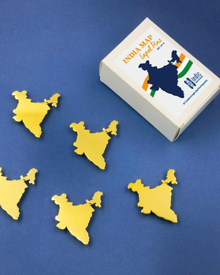 India Map Magnetic Lapel Pin | Set of 5 - Lapel Pins - Indic Inspirations