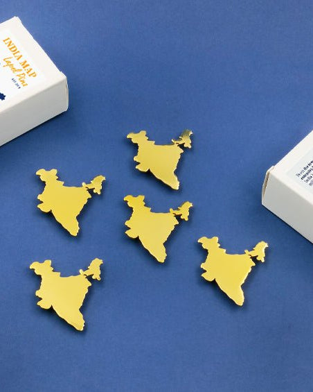 India Map Magnetic Lapel Pin | Set of 5 - Lapel Pins - Indic Inspirations