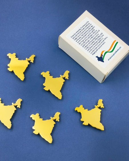 India Map Magnetic Lapel Pin | Set of 5 - Lapel Pins - Indic Inspirations