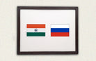 India & Russia | Flag Frame | A3 Size - Flags - Indic Inspirations