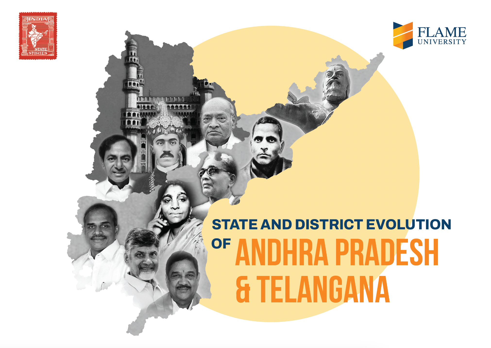 India State Story | Andhra Pradesh & Telangana | A2 size poster - Posters - Indic Inspirations