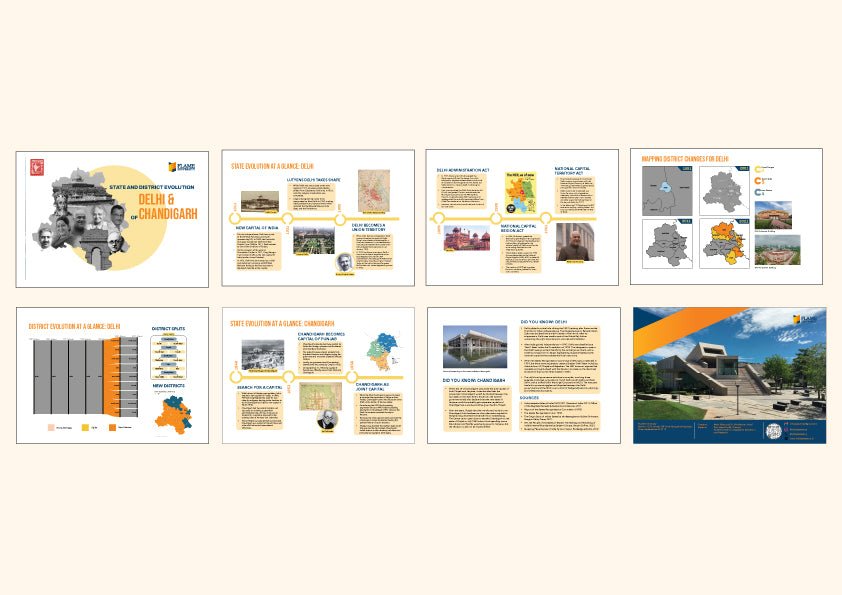 India State Story | Delhi & Chandigarh | A4 Booklet - Posters - Indic Inspirations