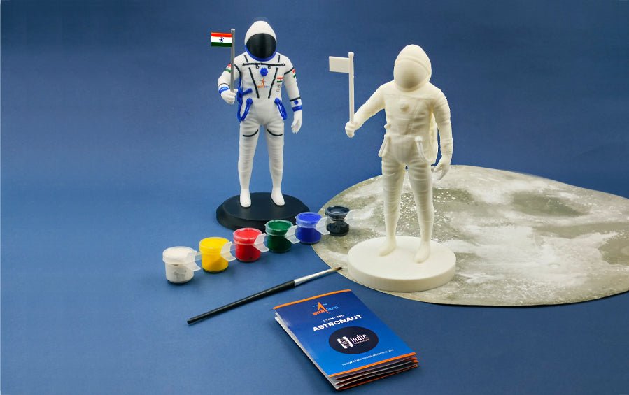 Indian Astronaut Model | Paint Your Own | 6" H - scale models - Indic Inspirations