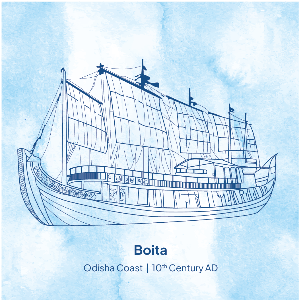 Indian Historical Ships | Coasters | Set of 4 - Coasters - Indic Inspirations