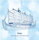 Indian Historical Ships | Coasters | Set of 4 - Coasters - Indic Inspirations