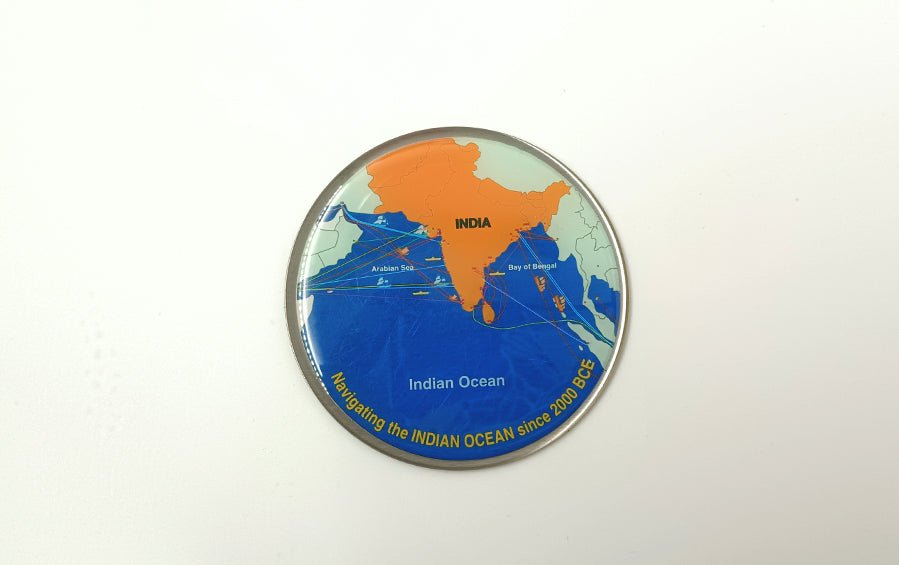 Indian Navy Flag & Maritime History | Fridge Magnets | Set of 2 - Fridge Magnets - Indic Inspirations