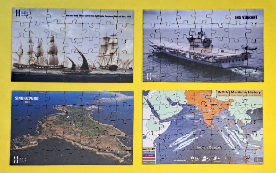 Indian Ocean Ships | Jigsaw Puzzles | Set of 4 - puzzles - Indic Inspirations