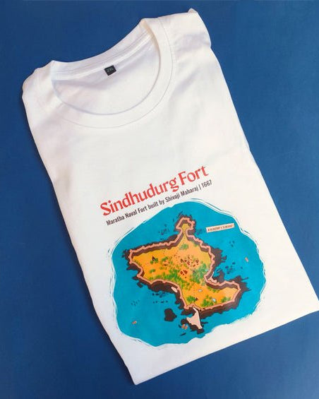 India’s Sea Forts | Sindhudurg | T-Shirt - T-shirts - Indic Inspirations