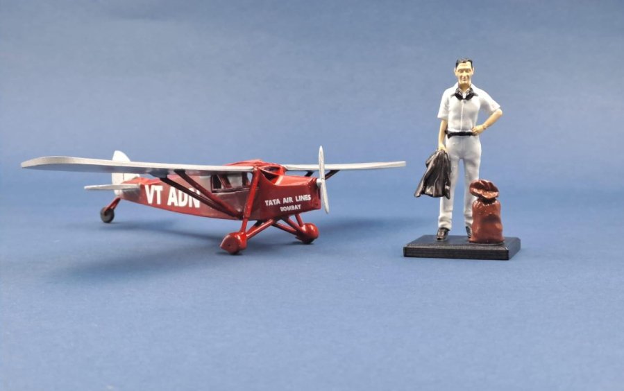 JRD Tata First Flight | 1:72 Scale Model of Puss Moth - flight models - Indic Inspirations