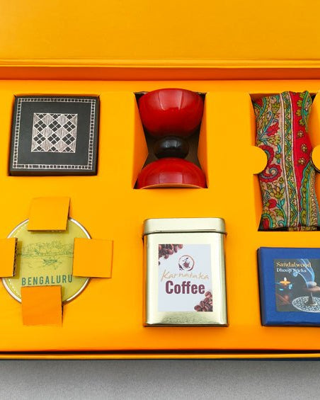 Karnataka Arts & Crafts Gift Set (L) - Gift packs - Indic Inspirations