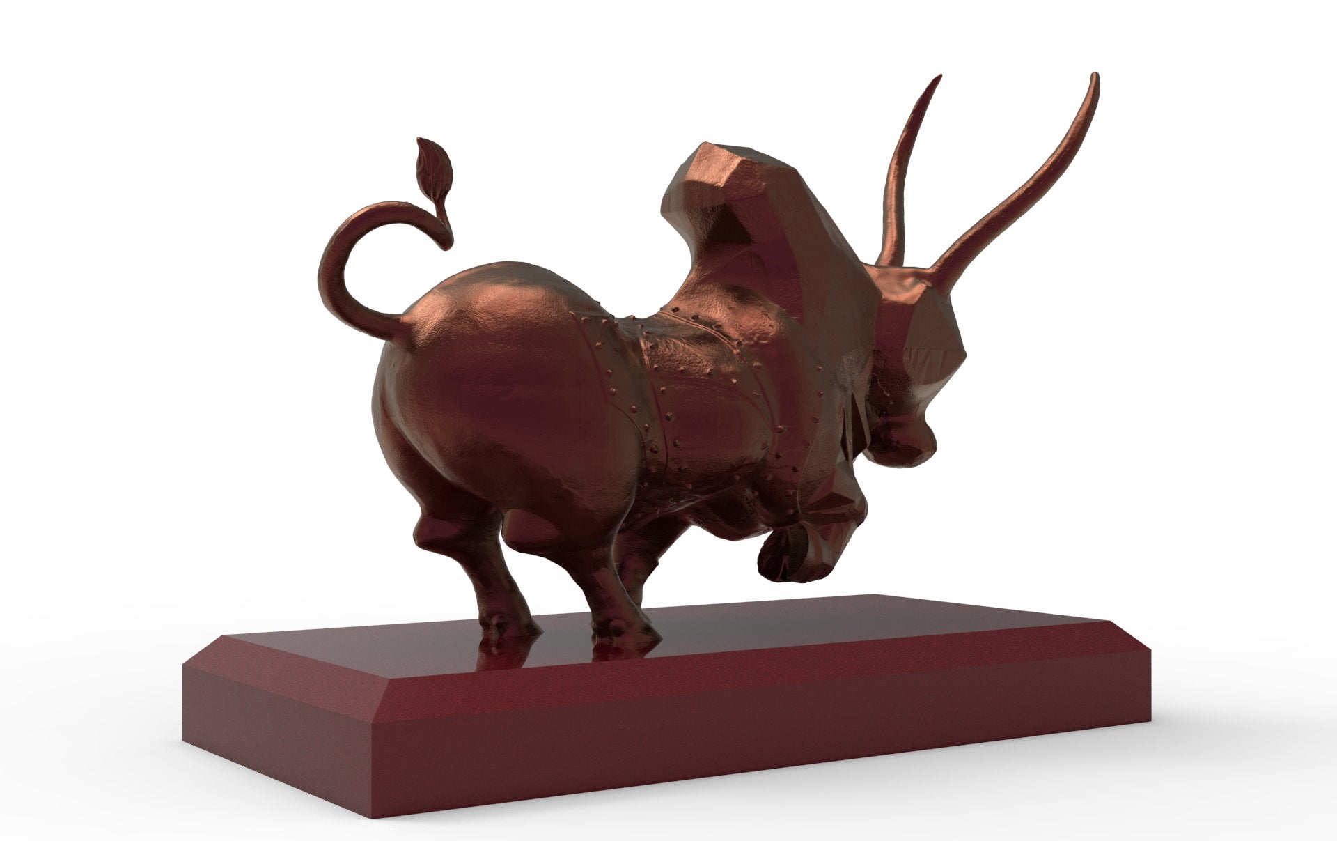 Majestic Indus Valley Zebu Bull | Aluminium | 5” W - Desktop souvenirs - Indic Inspirations
