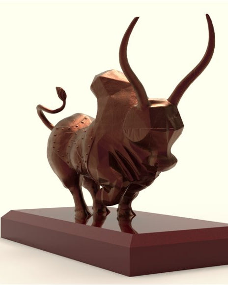 Majestic Indus Valley Zebu Bull | Aluminium | 5” W - Desktop souvenirs - Indic Inspirations