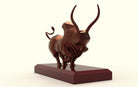 Majestic Indus Valley Zebu Bull | Aluminium | 5” W - Desktop souvenirs - Indic Inspirations