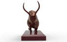 Majestic Indus Valley Zebu Bull | Aluminium | 5” W - Desktop souvenirs - Indic Inspirations