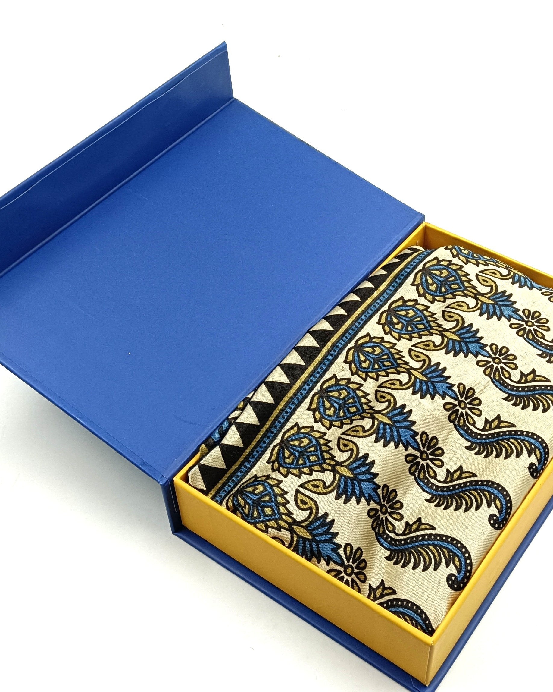 Mashu Printed Stole - Necktie with pocket square gift set - Indic Inspirations
