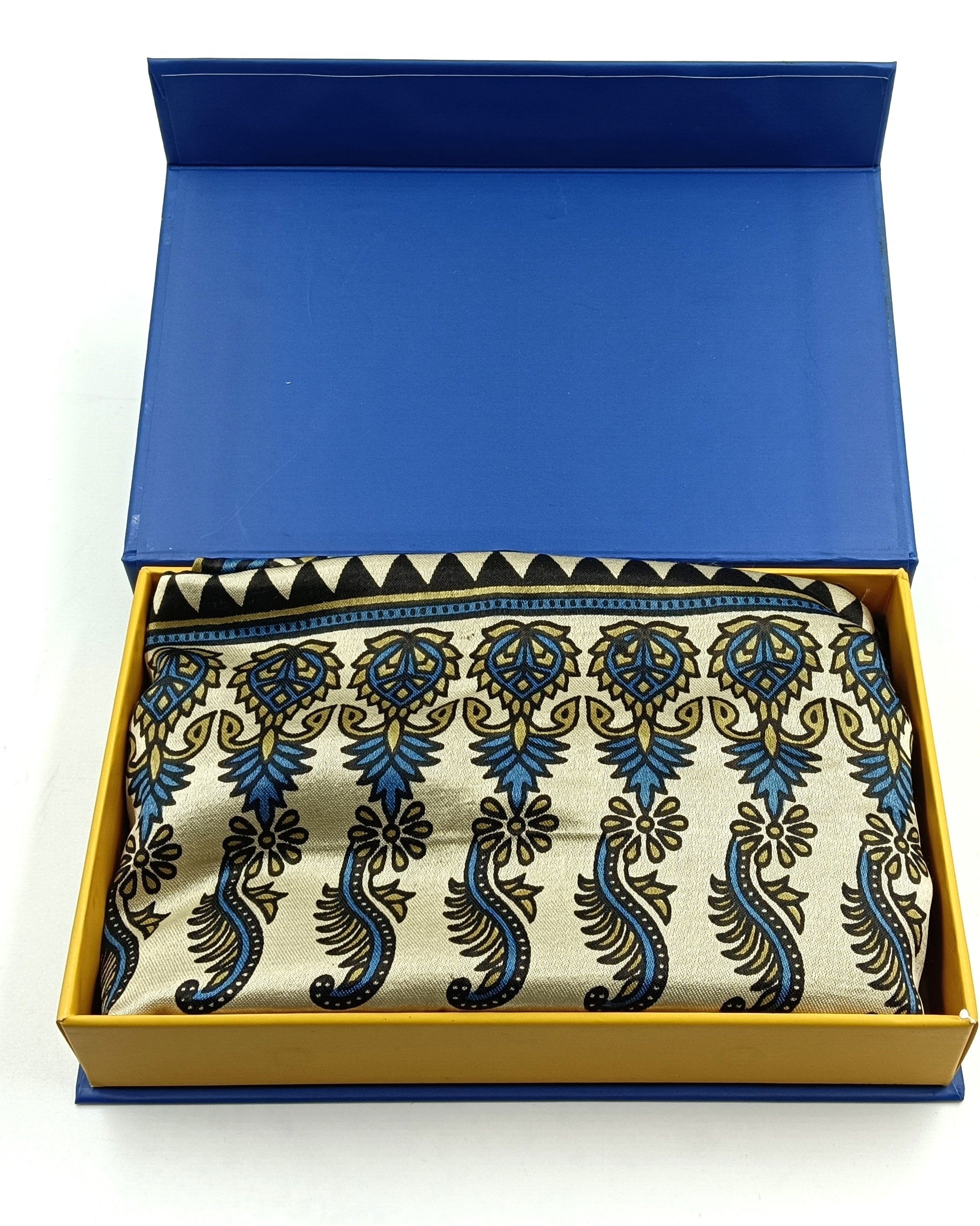 Mashu Printed Stole - Necktie with pocket square gift set - Indic Inspirations