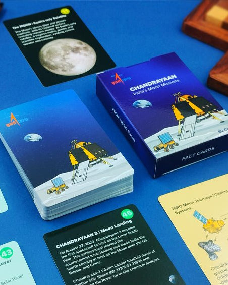 Moon & Earth | Chandrayaan | 52 Fact Cards - Fact cards - Indic Inspirations