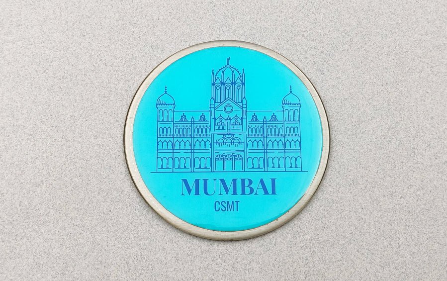 Mumbai | CSMT and BSE - Dalal Street | Fridge Magnets - City souvenirs - Indic Inspirations